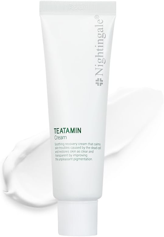 Nightingale TEATAMIN Cream, Redness Relief for face, Moisturizer Face Cream, Tea Tree + Vitamin + AHA, BHA, PHA, Soothing For Acne-prone and Sensitive Skin, Hypoallergenic, Korean Skin Care
