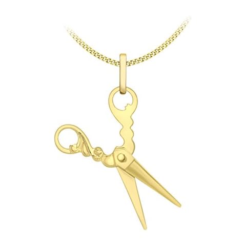 Carissima Gold Women's 9ct Yellow Gold Scissors Pendant on Curb Chain Necklace of 46cm/18" Cover