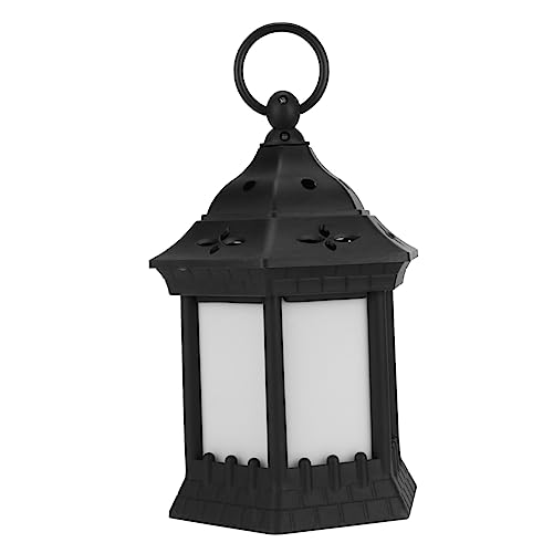 Ciieeo 1 Pieza Linterna candelabro Luces de Campamento Linterna Luces solares al Aire Libre Fiesta Halloween farolillos Halloween Suministros para la Fiesta Adorno de Patio de casa Black
