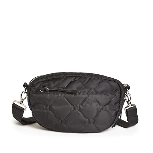 shortyLOVE Small Cruiser Wave Quilted Crossbody Bag - Womens Compact Travel Essential Sling-Purse with 55" adjustable strap3