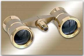 OTHELLO Opera Glasses 3X25 Binoculars With Red Light, COLORS Titanium Body, Golden