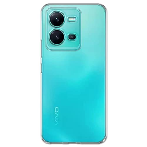 Image of COVERBLACK Rubber Silicone Back Cover for Vivo V25 5G - Transparent