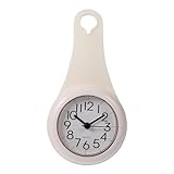 HOMSFOU Funk Badezimmeruhr Funk Badezimmeruhr Wanduhr Küchentuhr Badezimmer wasserdichte Wanduhr Silent Home Decor Duschuhr mit ? Uhr Wand Bad Mini Wanduhr 10 cm