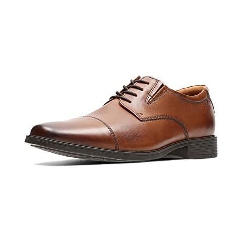 Clarks Herren Tilden Cap Oxford, Dunkelbraunes Leder, 44 EU Cover