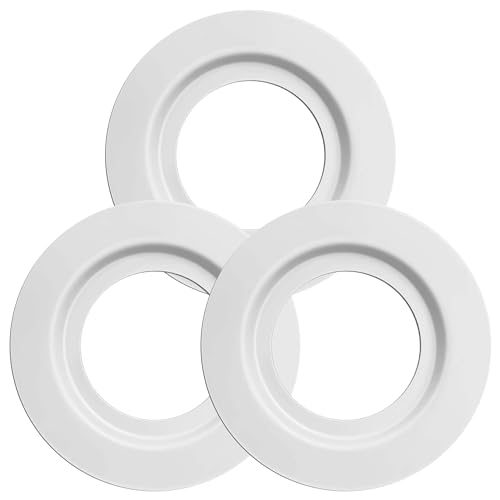 Fizring 3 Pack Lampshade Reducer Ring — Metal Light Fitting Lamp Shade Adaptor Rings for ES/E27 to BC/B22 Plate, Washer/Converter for Light shade — White