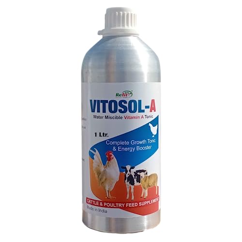 REFIT ANIMAL CARE Vitamin A for Poultry, Cattle, Cow & Livestock Animals 1 LTR, Vitosol-A