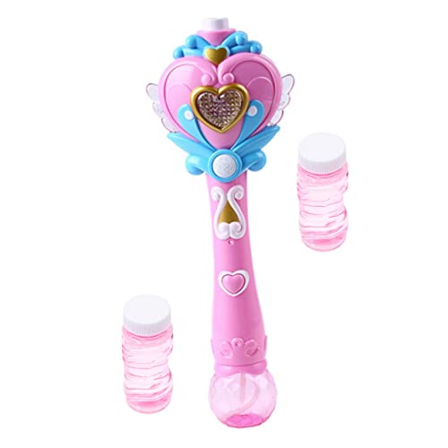 Toddmomy Electric Bubble Maker Machine with Lights All-one Bubble Wand for Boy Girl for Outdoor Fun and Parties
