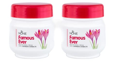 NONIE Famous Ever Rejuvenating Cream with Saffron Extracts. helps to reduce visible signs of aging. Suitable For Men & Women 70 gm Pack (2 Units X70 gm Each)