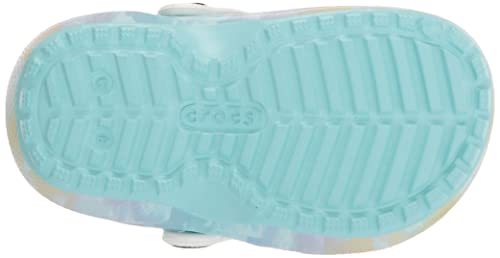 Image of Crocs Unisex Child Kids' Classic Tie Dye Lined | Kids' Slippers Clog, Cloud Ombre, 6 Big Kid US