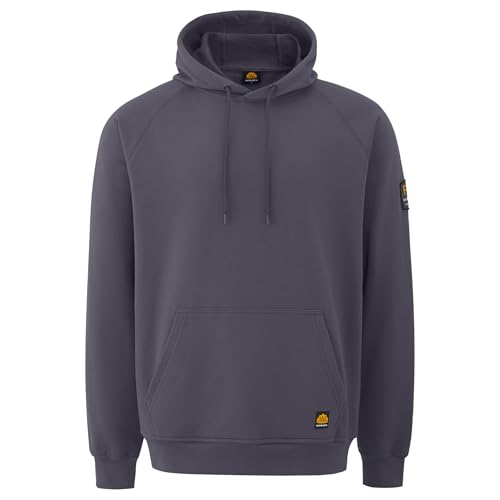 WORKWEYA FR Hoodies 10.5oz Cotton Fleece Flame Resistant Hooded Sweatshirt for Men