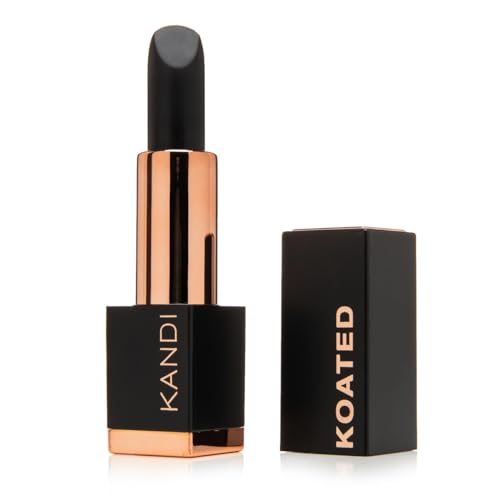 Kandi Koated Suede Matte Lipstick [Illicit] - Opaque Black Matte Lip Color with Cruelty-Free Formula | Creamy Texture, Rich Colors, Paraben-Free | Beauty & Makeup