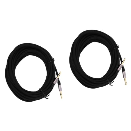 Cable audio aux macho a macho Uonlytech con doble trenzado de nylon negro 6