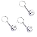 3PCS Mini Creative Keychain Metal Dice Pendant Key Chain Ring Perfect Souvenir Gift Choice