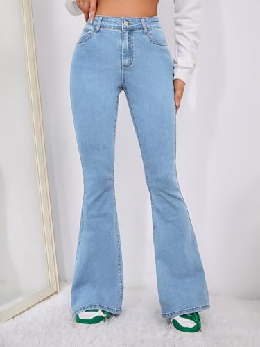 Image of Solid Low Waist Bootcut Denim Jeans for Women's & Girls'