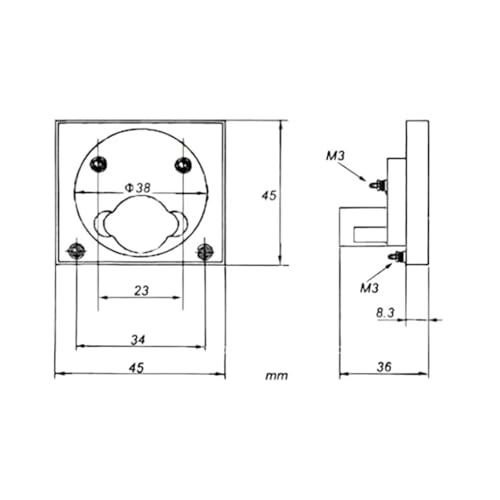 Indicateur de panneau 91C4 0-200uA pour éviter les pannes de courant direct - 3