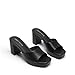 DREAM PAIRS Women's Platform Block Heel Mule Sandals, Square Toe Ankle Strap Slip On Comfortable Heeled Sandals for Party Wedding Shoes,Size 8,Black,SDHS25006W