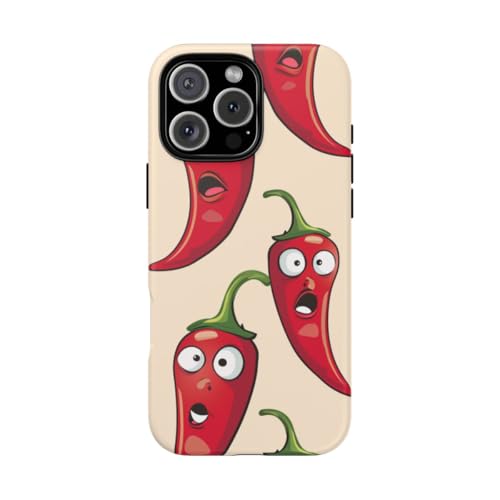 Coque iPhone 16 Pro Max piment rouge rigide mate anti-rayures