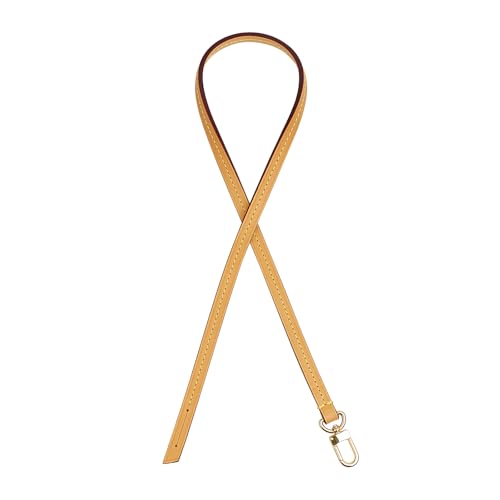 Image of Genuine Vachetta Leather Strap for Bag,Shoulder Purse Strap Replacement Fit for Pochette Accessoires (Beeswax-Width:0.39in&Length:25.6in,Single Buckle)
