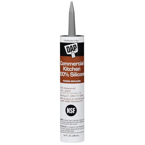 12 Pack of 9.8 oz Dap 08660 Commercial Kitchen Stainless Steel 100% Silicone Sealant