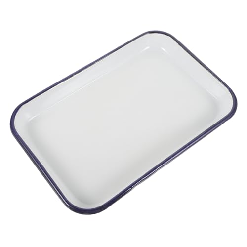 Happyyami Bandeja Rectangular Esmaltada Multiusos Para Horno Bandeja Plana Para Hornear Asar Servir y Barbacoa Apta Para Lavavajillas Sin Tóxicos Resistente Para Cocina Moderna