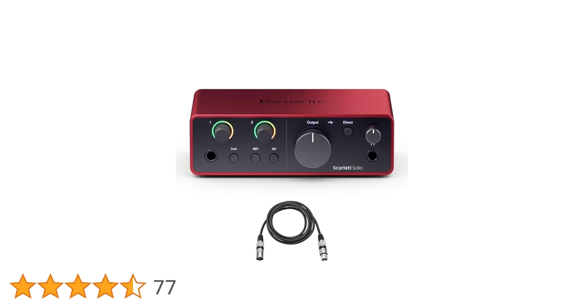 Amazon.co.jp: FOCUSRITE Scarlett Solo 第4世代 USBオーディオ