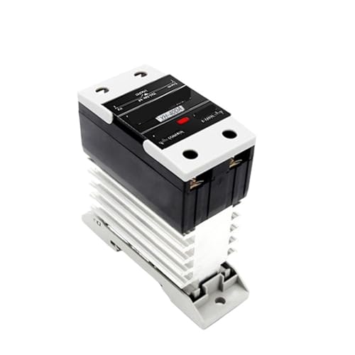 Relais à semi-conducteurs monophasé 80A DC-AC sur rail DIN avec dissipateur