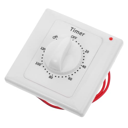 MUCKLILY Mechanische Zeitschaltuhr mit Countdown LED anzeige Indoor Timer Schalter für Lichtsteuerung Vielseitig Einsetzbar in Haushalt Büro und Gewerbe Einfache Bedienung