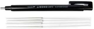 Tombow Mono Zero Gomme de précision à pointe ronde + 4 gommes de rechange