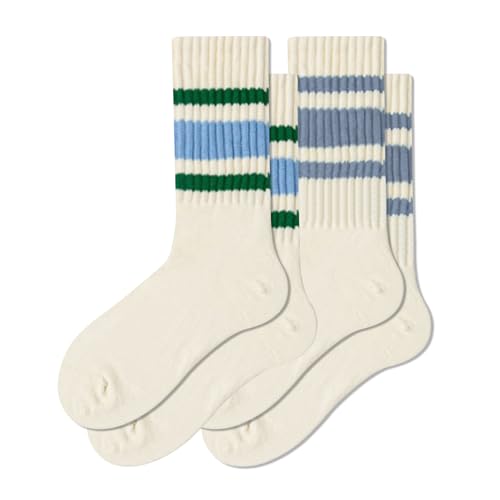 Fszsaa Fun Novelty Striped Retro Crew Socks For Women Sporty Calf Casual Cotton Tube Socks Women