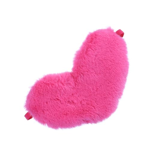 Beatifufu Máscara para Dormir Infantil de Peluche Forma de Corazón Práctica y Suave Antifaz para Bloquear Luz para Viajes y Descanso
