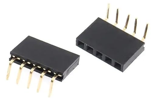 Conector hembra doblado de 90 grados y paso 2,54mm para proyectos de electrónica