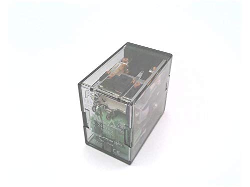 FUJI ELECTRIC HH52P-FL DC24V 24 VDC Coil, 4-Pole Double-Throw Contact Configuration, 5 AMP Current Rating, 8 PIN, Relay, Socket Mount, with Indicator