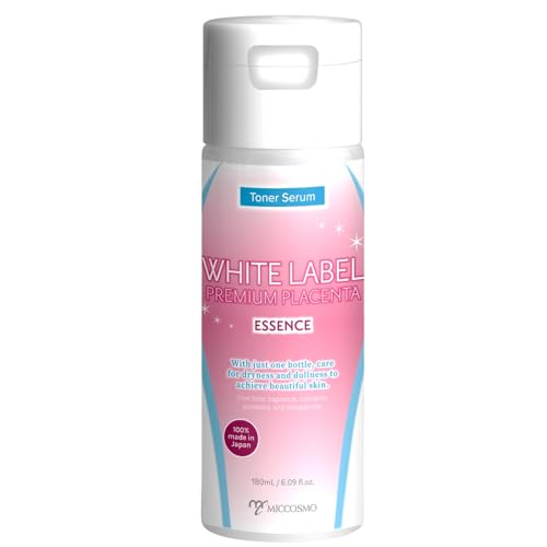 White Label Premium Placenta Essence 180ml – Moisturizing Beauty Lotion with 100% Japan-Made Placenta, Hydrating, Non-Sticky Formula for Smooth & Supple Skin – Fragrance-Free