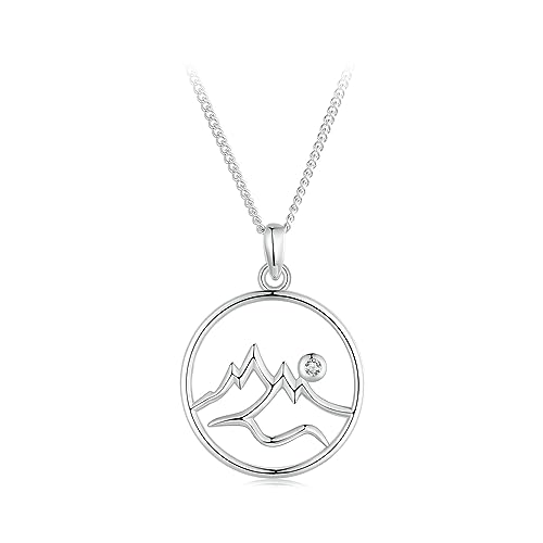Mountain Silhouette Necklace in Sterling Silver