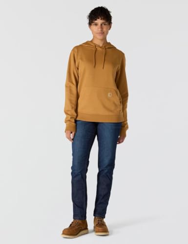 Carhartt Women's Relaxed Fit Midweight Garment Dye French Terry Hooded Sweatshirt, Carhartt Brown, Small - image 4