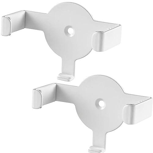 Image of Metal Wall Mount Echo Dot 2nd Generation Holder Bracket Case Stand for Smart Home Speaker Assistant (SWM-EH-02W), 2 Packs, White by WALI