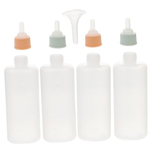 CORHAD 4pcs Dog Bottles for Puppies Milk Animal Feeding Bottles Silicone Pacifier Feeder
