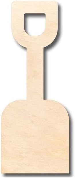Unfinished Wood Kids Sand Shovel Shape Ocean Beach Nursery Craft up to 46" DIY 24" / 1/2"