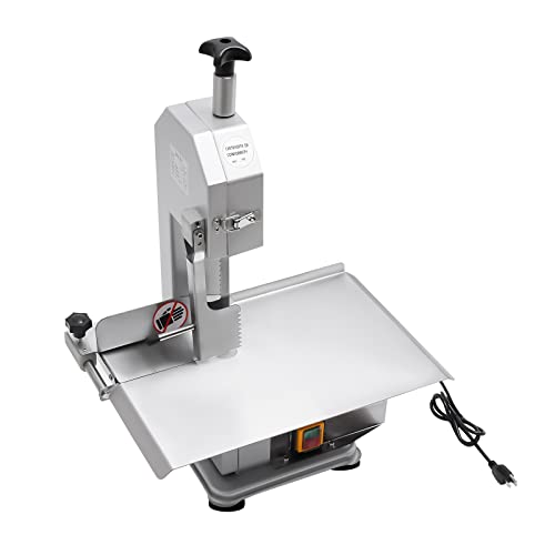 650W Electric Commercial Frozen Meat Bone Saw Band Saw Cutting Machine, Electric Deli Slicer With Adjustable Blade And Thickness, Die-Cast Meat & Deli Slicer For Commercial And Home