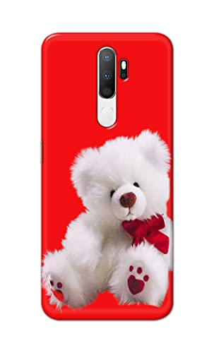 Image of PRINTFIDAA Teddy Bear Love Romantic Valentines Day Dumbo Printed Designer Hard Back Case Cover for Oppo A5 (2020) / Oppo A9 (2020), Oppo A11x -(SF) MVN1001