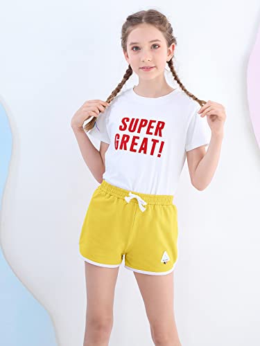 Girls' Active Dolphin Shorts 3 Packs For Kids Bike Running Summer Beach Sports (6-7) #TOP3