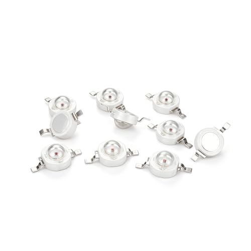 Image of Innfeeltech 10 Pcs High Power Led Chip, 1W Red Blub Lamp Beads DC 2.0-2.2V, 620-625nm