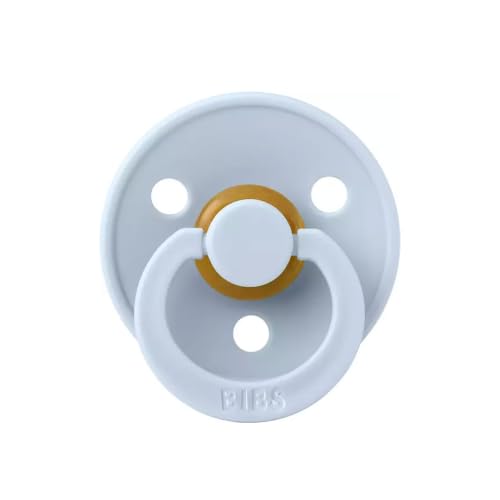 BIBS Baby Pacifier | BPA-Free Natural Rubber | Made in Denmark | Baby Blue/Iron 2-Pack (0-6 Months) BIBS Baby Pacifier | BPA-Free Natural Rubber | Made in Denmark | Baby Blue/Iron 2-Pack (0-6 Months)