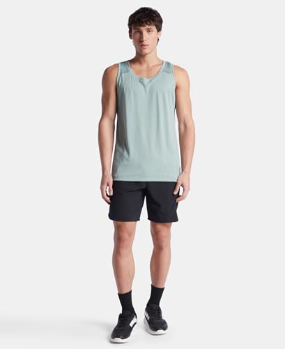 Image of Jockey MV57 Men Lightweight Microfiber Solid Active Wear Tank Top with Breathable Mesh