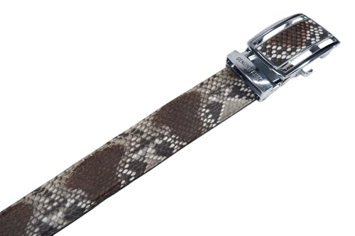 Image of Pelgio Genuine Python Snake Skin Auto Locking Men's Belt 46 inch Long