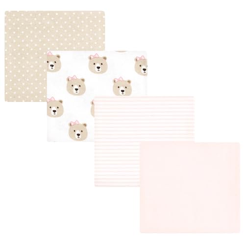 Image of Luvable Friends Little Treasure Flannel Receiving Blankets 4pk