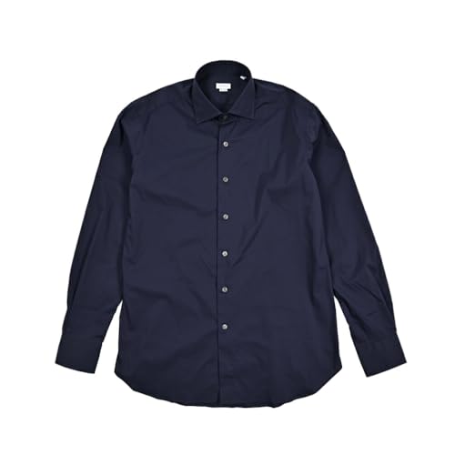 【2025-26年 秋冬 [オリアン] ORIAN Slim Fit ドレスシャツ ワイシャツ ワイドカラー 長袖 オールシーズン メンズ ストレッチ コットン ネイビー [39] [並行輸入品]