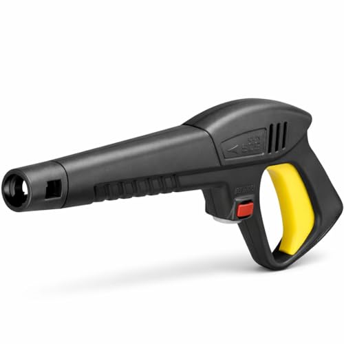 BAKAJI Pistola a Spruzzo d'Acqua ad Alta Pressione 160 Bar per Idropulitrici con Grilletto, Compatibile con Idropulitrice Lavor, Oleo Mac, Max (Pistola a Spruzzo d'Acqua)