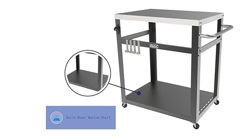 NUUK-Double-Shelf-Movable-Outdoor-Dining-Cart-Table-20-x-30-Stainless-Steel-Commercial-Multifunctional-Kitchen-Food-Prep-Worktable-on-Wheels NUUK Double Shelf Movable Outdoor Dining Cart Table 20 x 30 Stainless Steel Commercial Multifunctional Kitchen Food Prep Worktable on Wheels