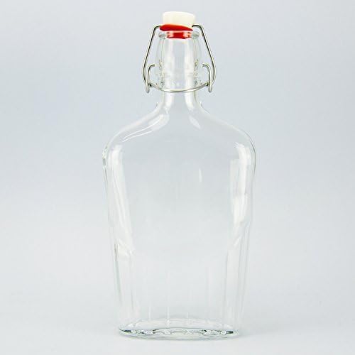 Generico Set 2 pz Fiaschetta vetro 0,5 cl con tappo ermetico